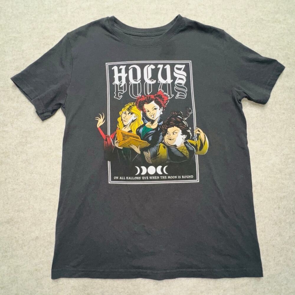Disney Hocus Pocus T-Shirt Womens Small Black Sanderson Sisters Halloween Tee